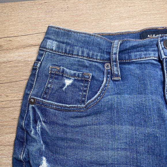 Women's Size 10 Aeropostale High Rise Jean Mini Skirt - Picture 4 of 7